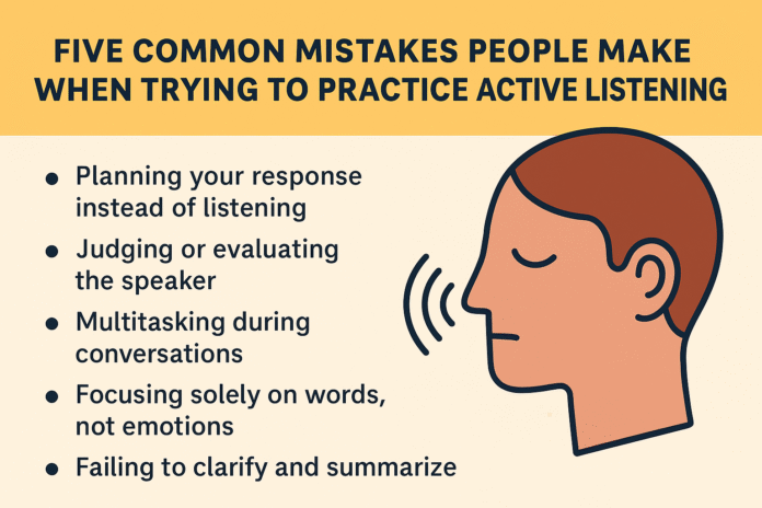 Five Common Mistakes People Make When Trying to Practice Active Listening