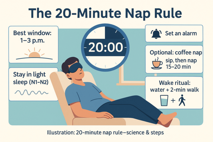 20-Minute Nap Rule: Is It Really Effective? Science, Benefits, and How to Do It Right