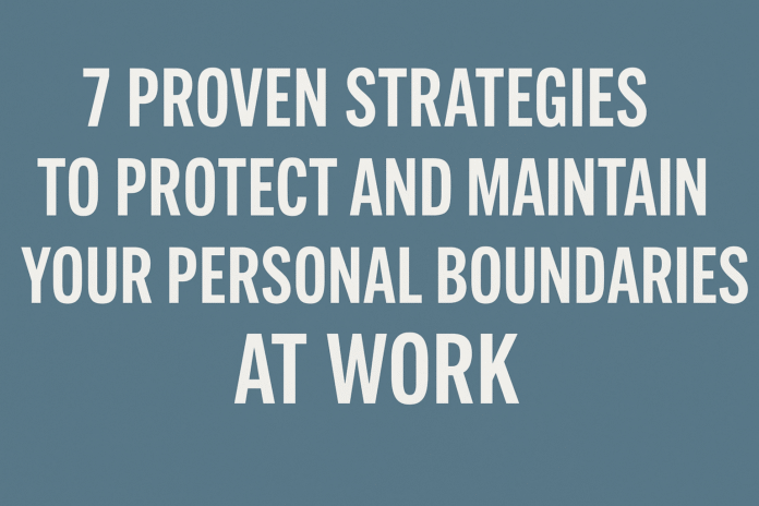 7 Proven Strategies to Protect and Maintain Your Personal Boundaries at Work 7 Proven Strategies to Protect and Maintain Your Personal Boundaries at Work
