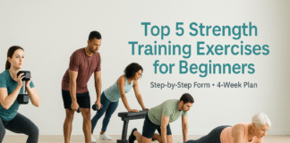 Top 5 Strength Training Exercises for Beginners (Step-by-Step Form + 4-Week Plan) Top 5 Strength Training Exercises for Beginners (Step-by-Step Form + 4-Week Plan)