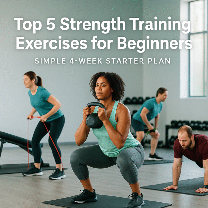 Top 5 Strength Training Exercises for Beginners Top 5 Strength Training Exercises for Beginners (4-Week Plan)