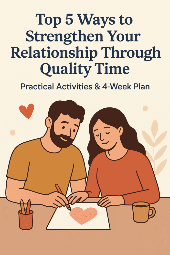 Top 5 Ways to Strengthen Your Relationship Through Quality Time — Practical Activities & 4-Week Plan