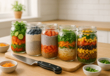 Mason Jar Meal Prepping: 12 Make-Ahead Ideas for Layered Salads, Overnight Oats, and More Mason Jar Meal Prepping: 12 Make-Ahead Ideas for Layered Salads, Overnight Oats, and More