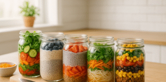 Mason Jar Meal Prepping: 12 Make-Ahead Ideas for Layered Salads, Overnight Oats, and More Mason Jar Meal Prepping: 12 Make-Ahead Ideas for Layered Salads, Overnight Oats, and More