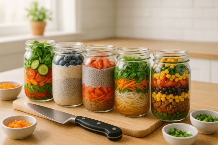 Mason Jar Meal Prepping: 12 Make-Ahead Ideas for Layered Salads, Overnight Oats, and More