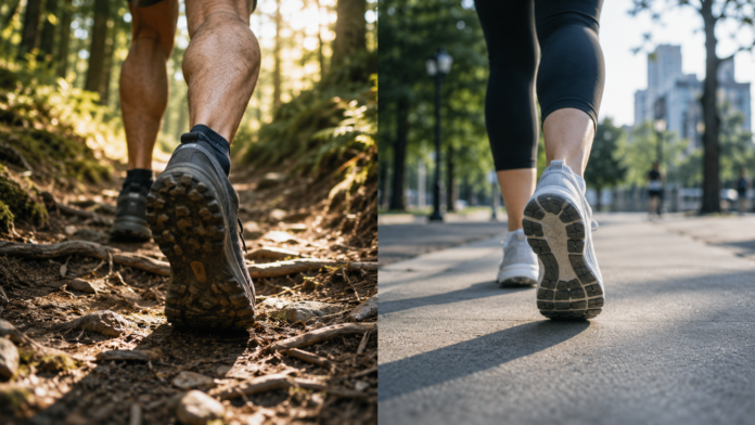 Trail Walking vs Pavement Impact, Stability and Variety